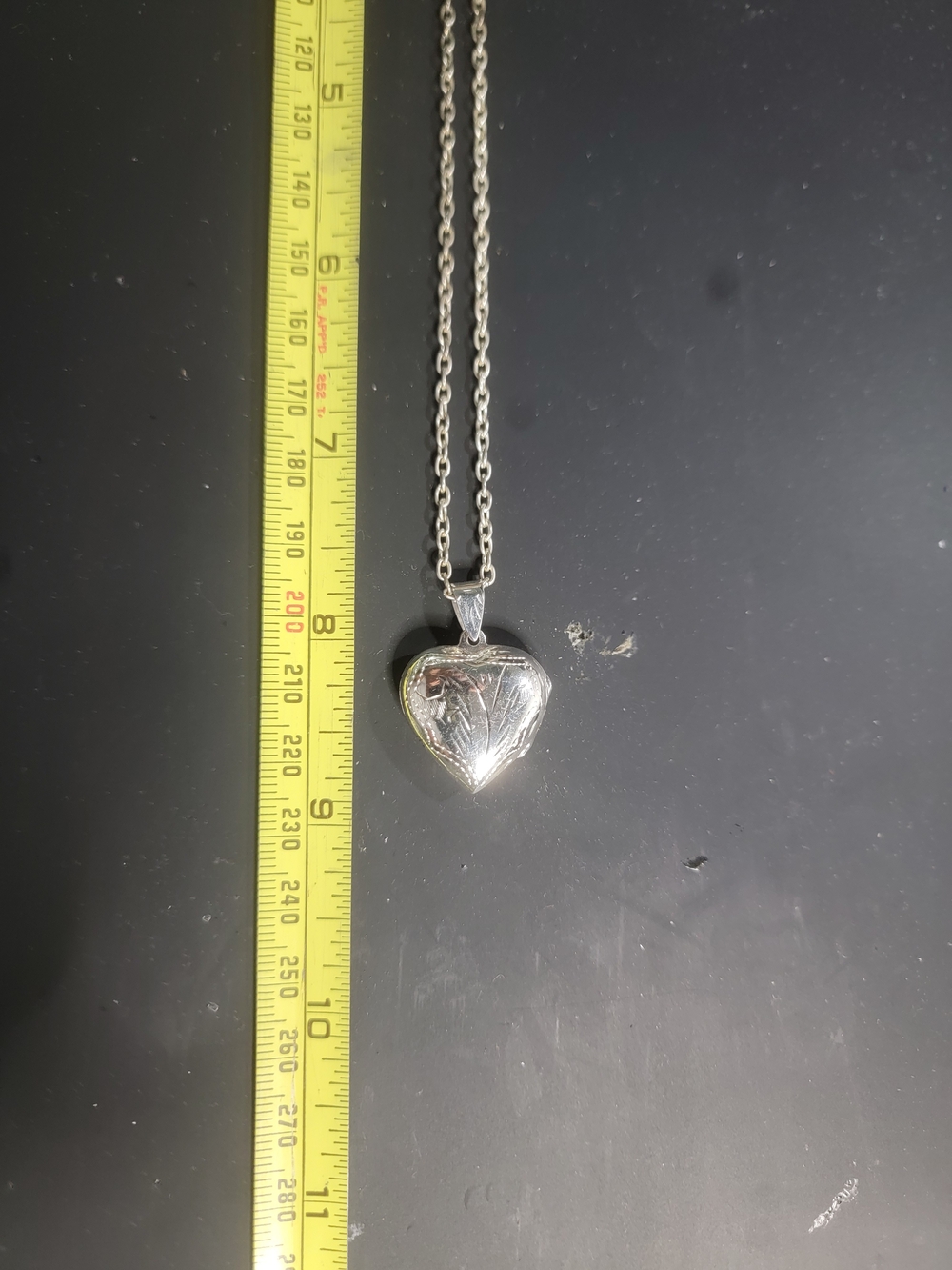 Classic Silver Heart Locket Necklace - Picture 2 of 2